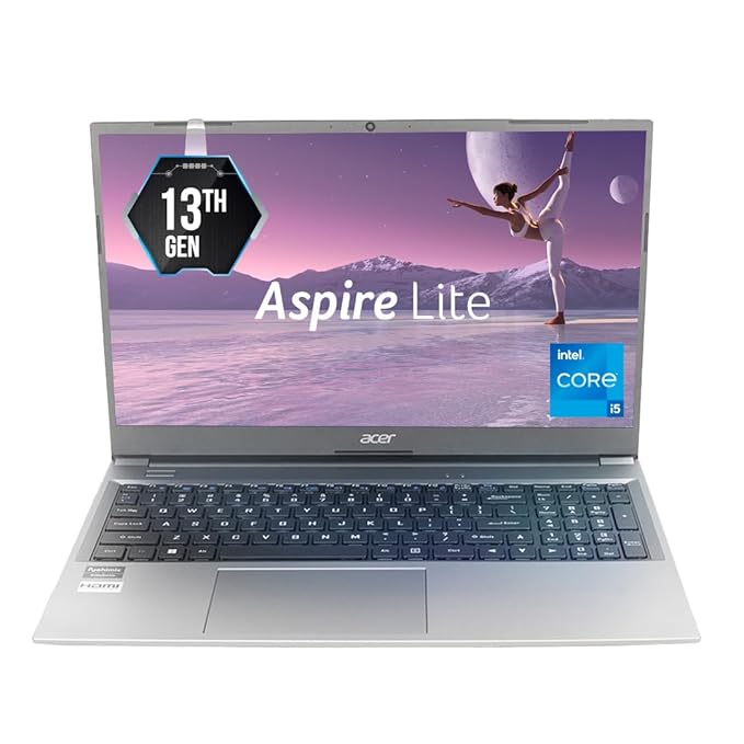 Acer Aspire Lite i5 13th gen laptop open design