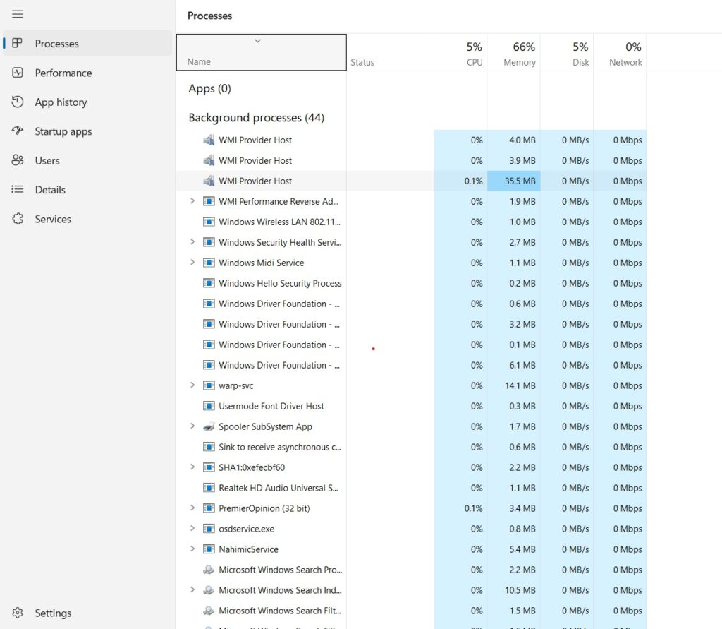 speed up windows 11 on 8gb ram laptop task manager