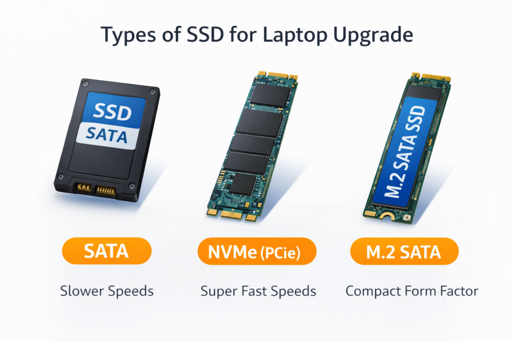 Types of SSD: SATA vs NVMe vs M.2 explained